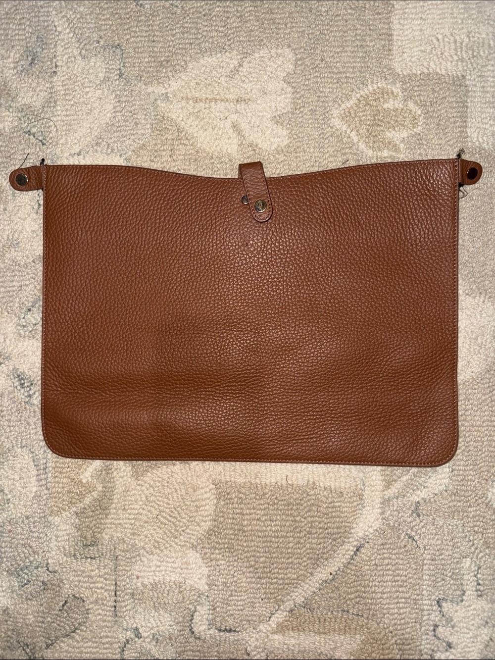 Cuyana Dark Chestnut Laptop Leather Sleeve - 13-inch